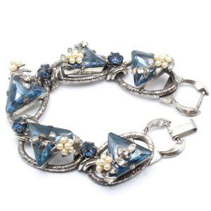 Henkel & Grosse for Christian Dior High End Designer Blue Triangular Bracelet